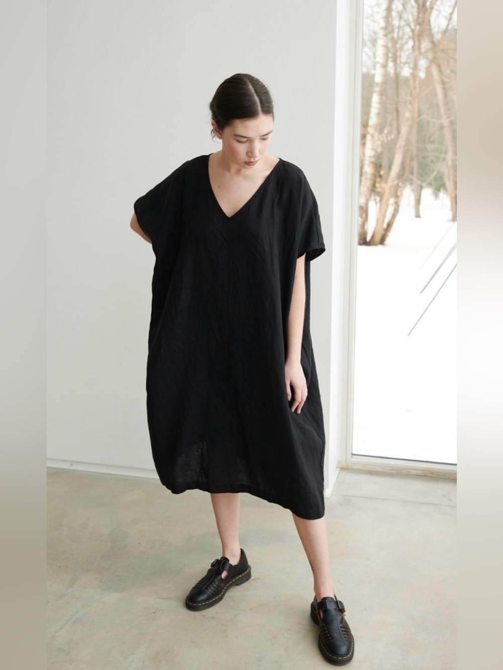 Linenfox Amalfi Maxi Dress Black